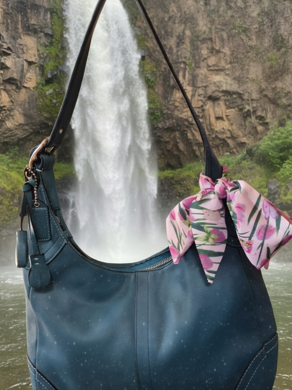 Coach Vintage Y2k Hamilton Teal Hobo